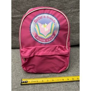 Vintage 1990s Barbie Book Club Mini Backpack Pink Nylon Two Pockets